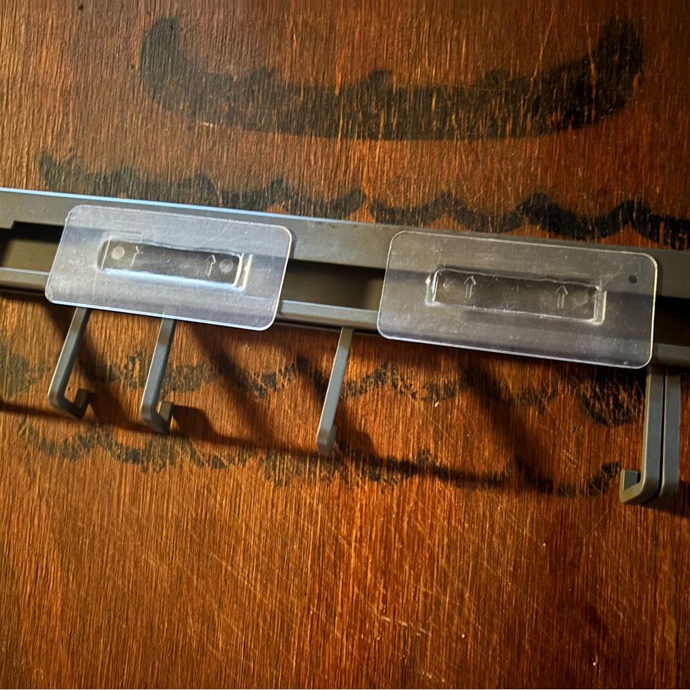 Black Wall-Mounted Hook Rack - Picture 3 of 3